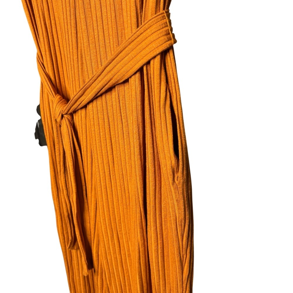 Amour Vert | Ribbed Belted Jumpsuit Ginger | Large - Picture 5 of 6